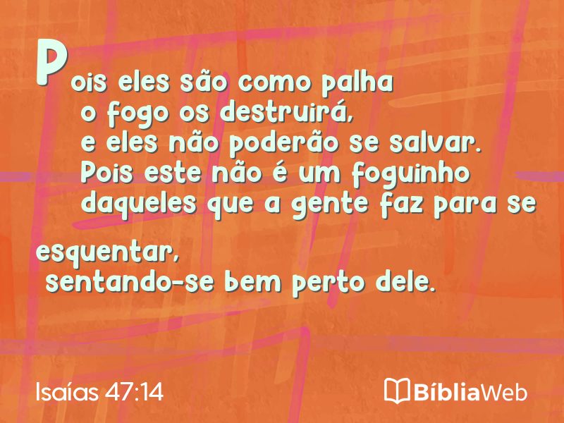Isaías 47:14 em imagem para compartilhar