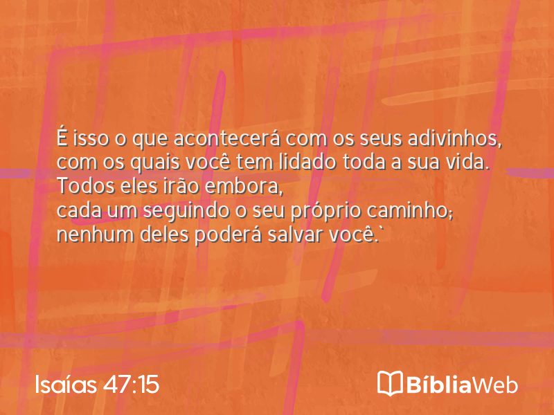 Isaías 47:15 em imagem para compartilhar