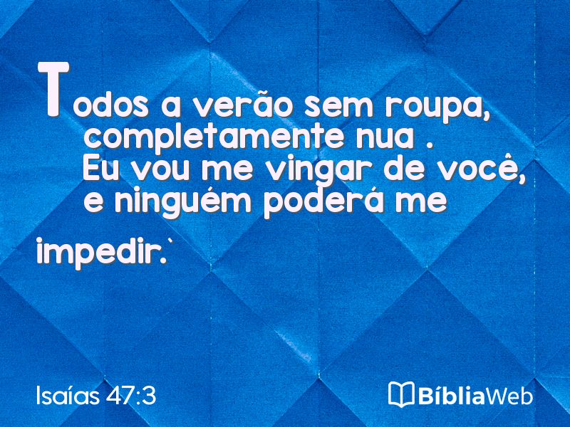 Isaías 47:3 em imagem para compartilhar