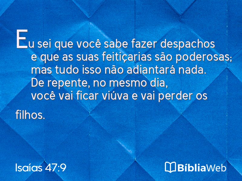 Isaías 47:9 em imagem para compartilhar