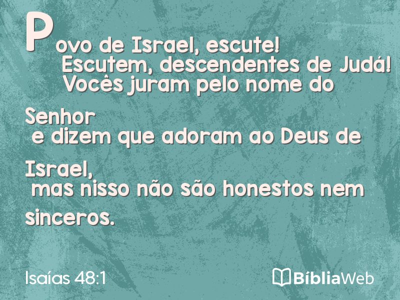 Isaías 48:1 em imagem para compartilhar