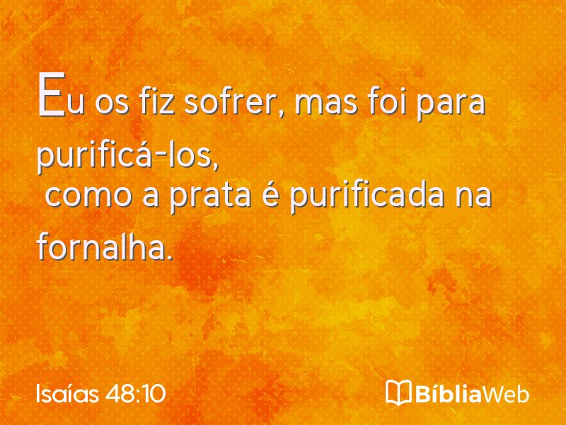 Isaías 48:10 em imagem para compartilhar