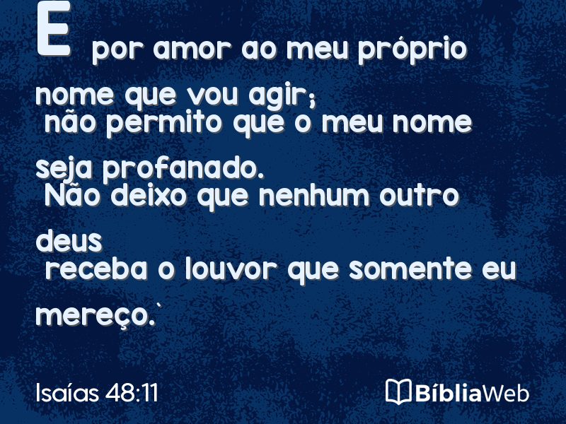 Isaías 48:11 em imagem para compartilhar