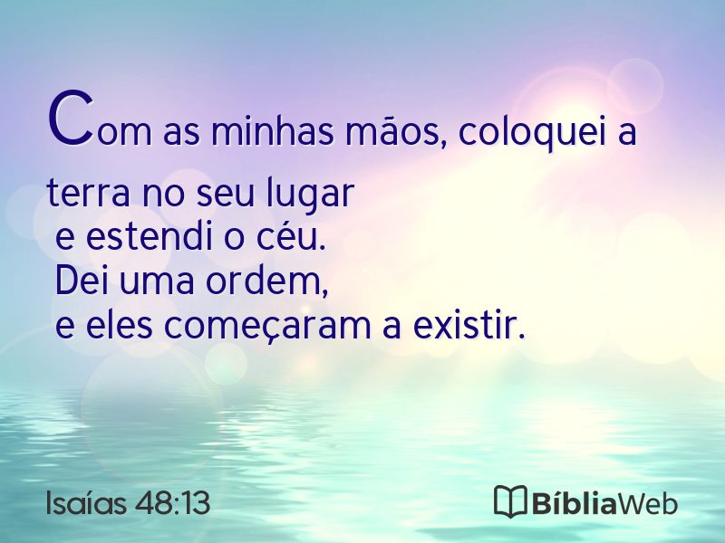 Isaías 48:13 em imagem para compartilhar