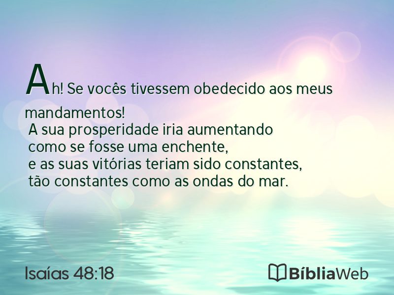 Isaías 48:18 em imagem para compartilhar