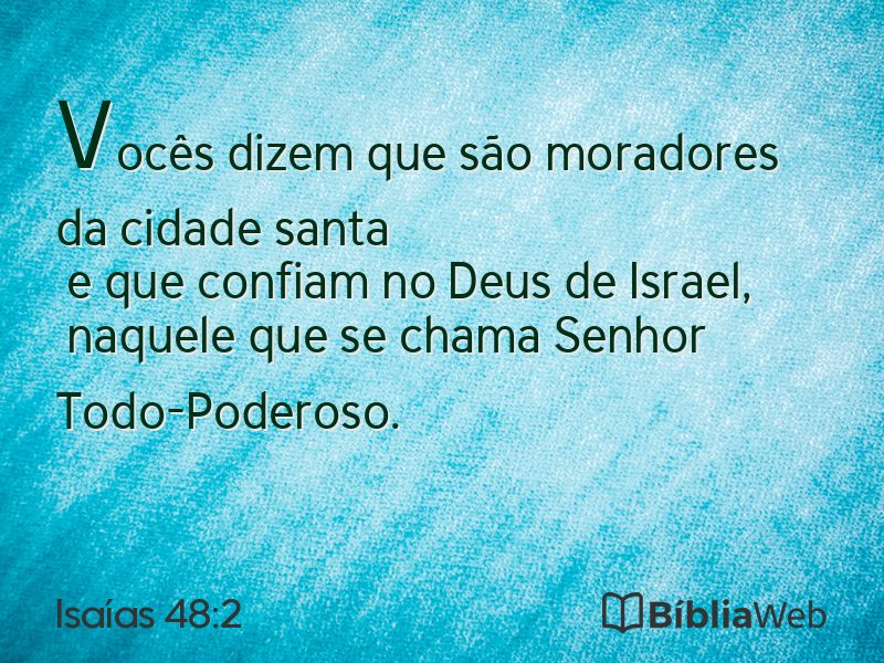 Isaías 48:2 em imagem para compartilhar