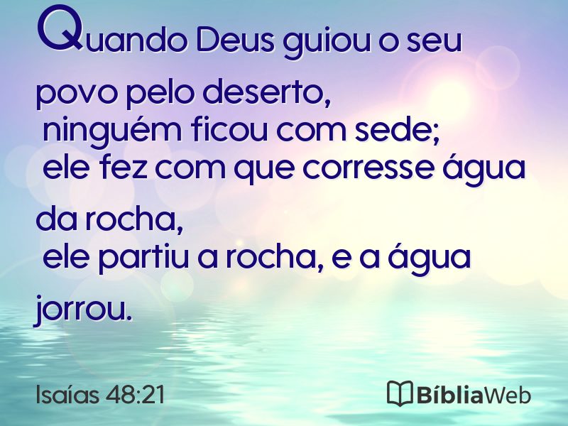 Isaías 48:21 em imagem para compartilhar