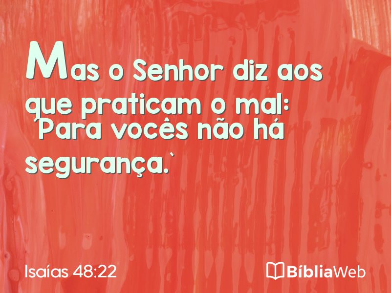 Isaías 48:22 em imagem para compartilhar