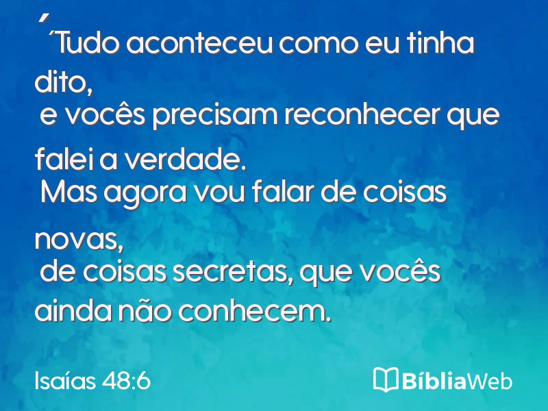 Isaías 48:6 em imagem para compartilhar