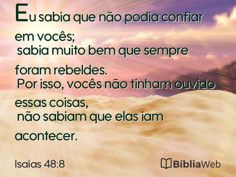 Isaías 48:8 em imagem para compartilhar