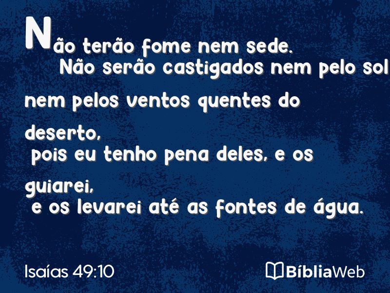 Isaías 49:10 em imagem para compartilhar