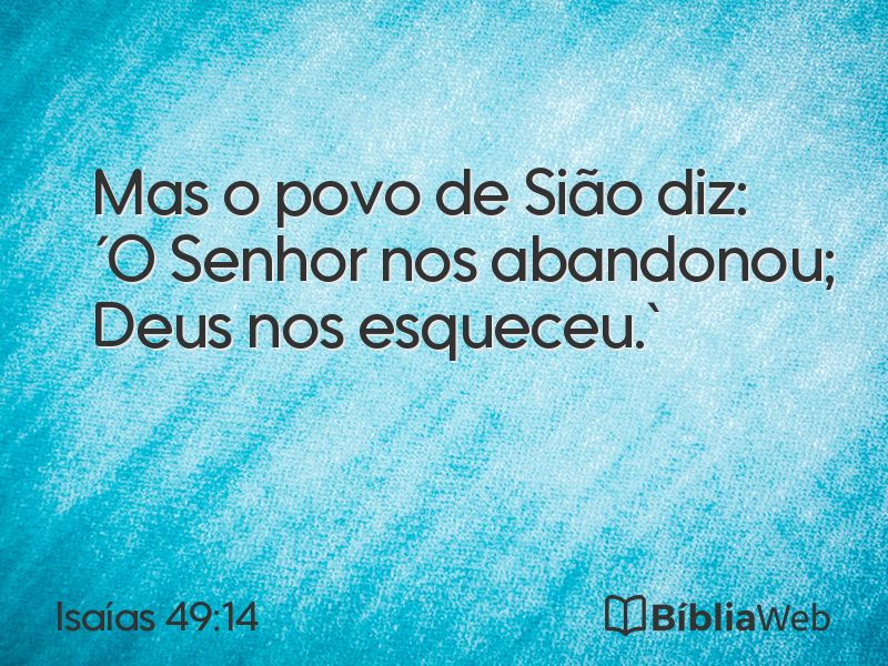 Isaías 49:14 em imagem para compartilhar