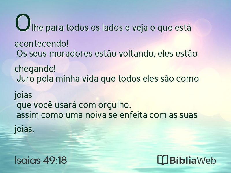 Isaías 49:18 em imagem para compartilhar