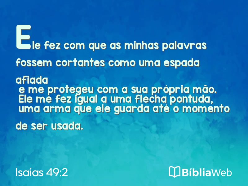 Isaías 49:2 em imagem para compartilhar