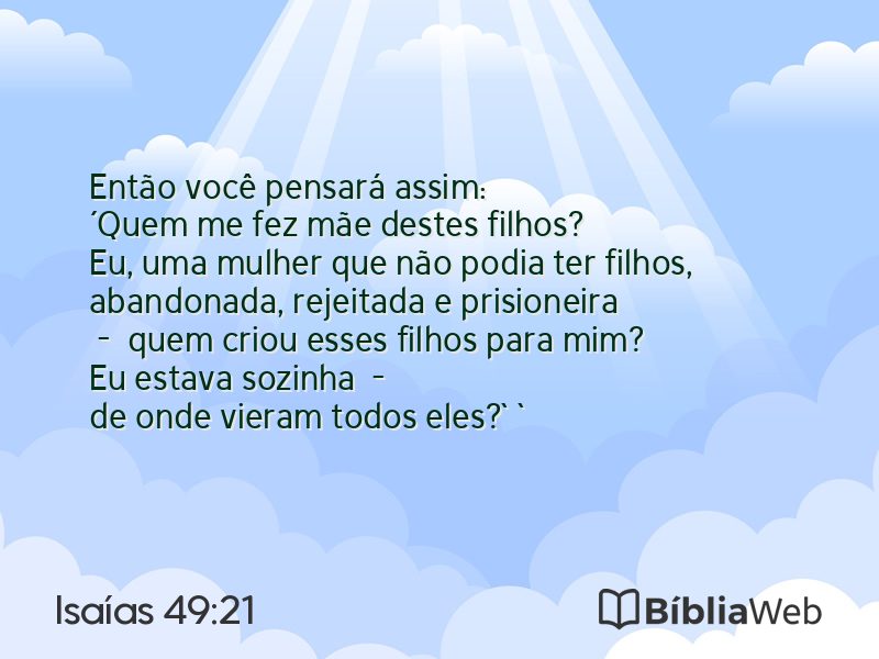 Isaías 49:21 em imagem para compartilhar