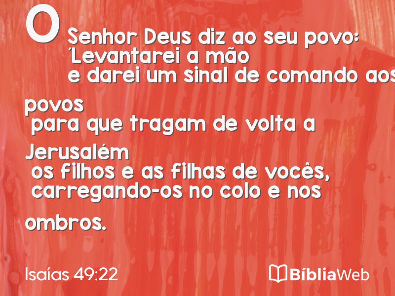 Isaías 49:22 em imagem para compartilhar