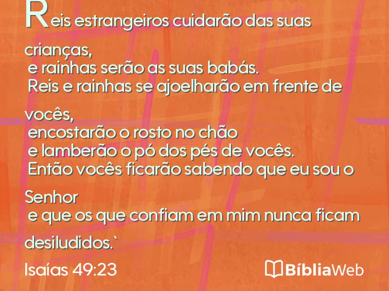 Isaías 49:23 em imagem para compartilhar