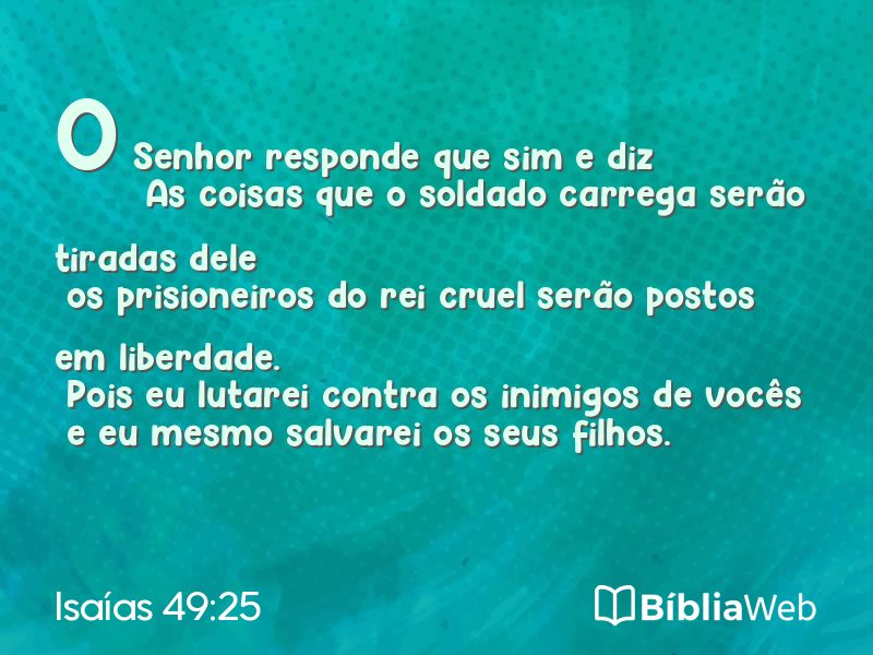 Isaías 49:25 em imagem para compartilhar