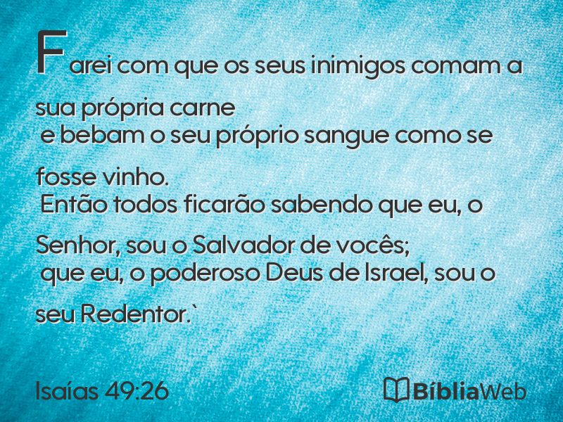 Isaías 49:26 em imagem para compartilhar
