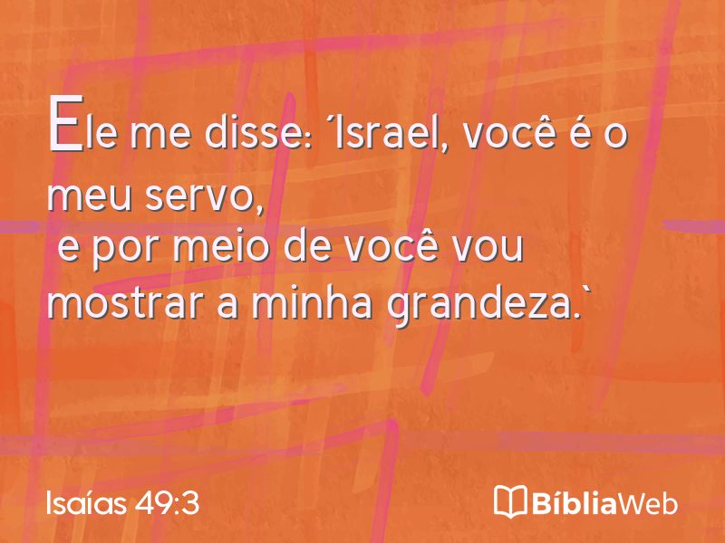 Isaías 49:3 em imagem para compartilhar