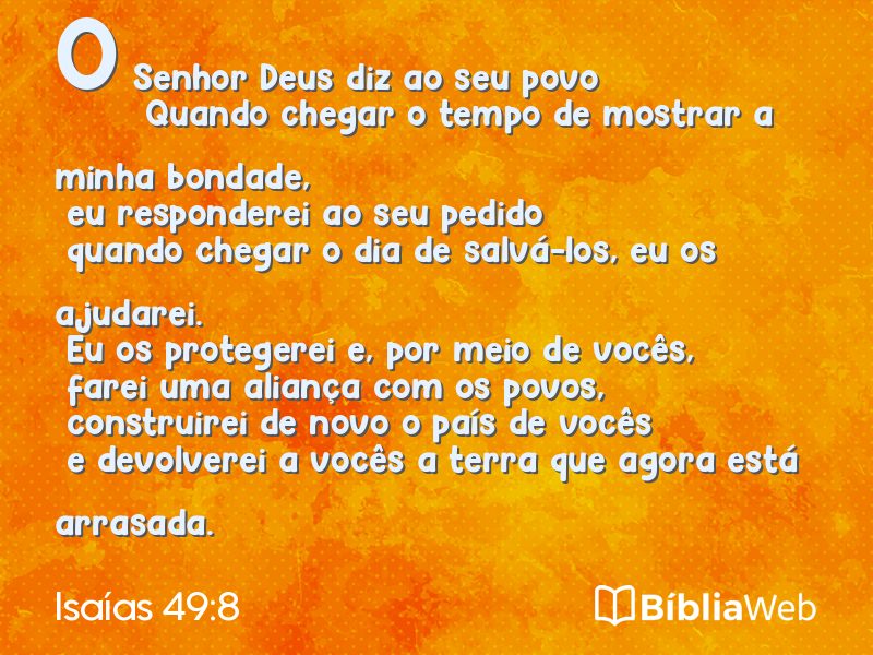 Isaías 49:8 em imagem para compartilhar