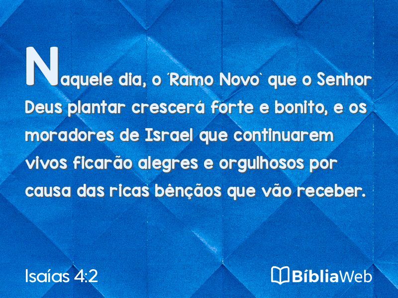 Isaías 4:2 em imagem para compartilhar