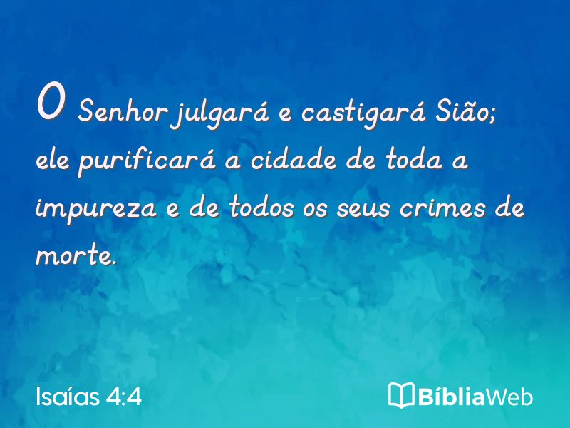 Isaías 4:4 em imagem para compartilhar