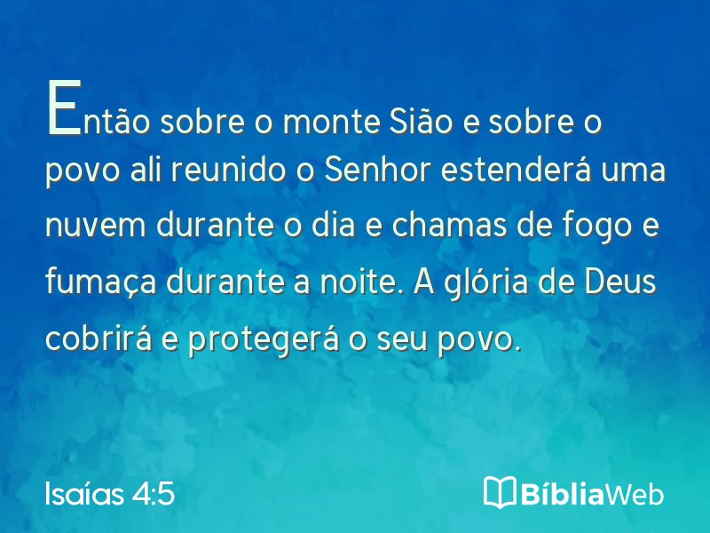 Isaías 4:5 em imagem para compartilhar