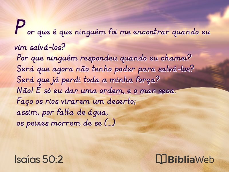 Isaías 50:2 em imagem para compartilhar