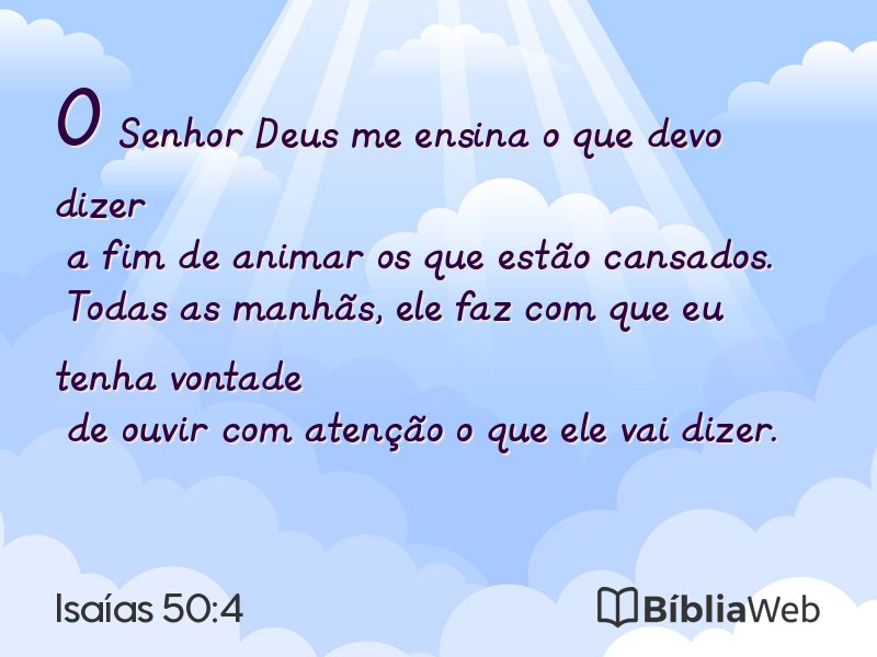 Isaías 50:4 em imagem para compartilhar