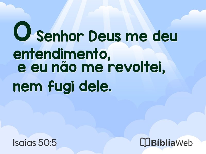 Isaías 50:5 em imagem para compartilhar