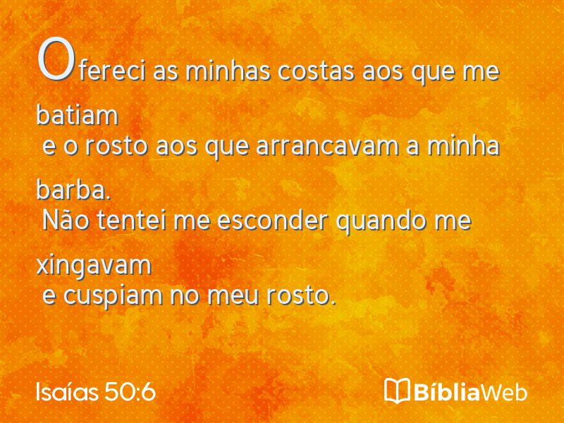 Isaías 50:6 em imagem para compartilhar