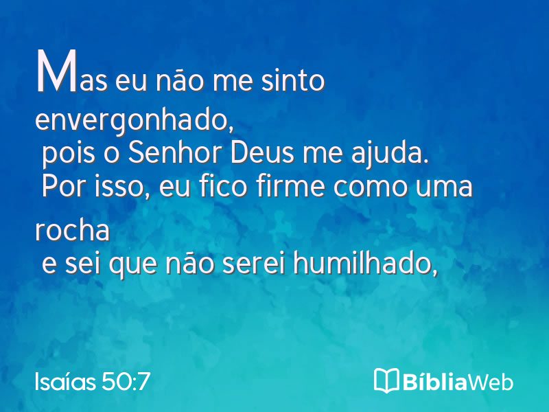 Isaías 50:7 em imagem para compartilhar