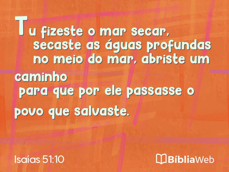 Isaías 51:10 em imagem para compartilhar