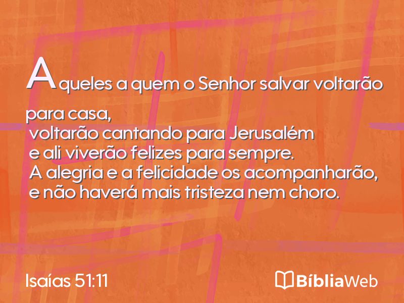 Isaías 51:11 em imagem para compartilhar