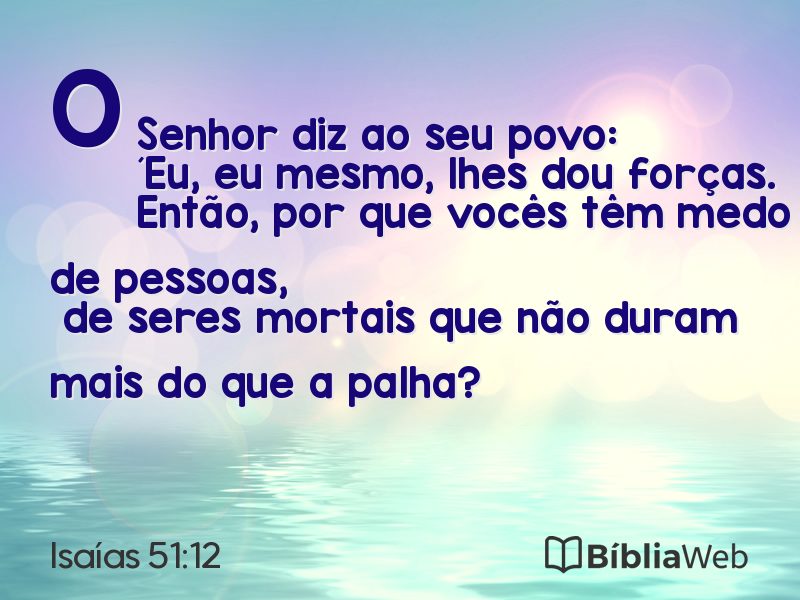 Isaías 51:12 em imagem para compartilhar