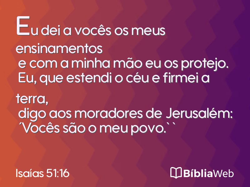 Isaías 51:16 em imagem para compartilhar