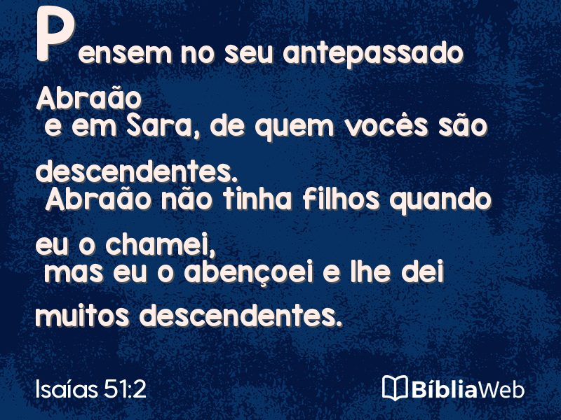 Isaías 51:2 em imagem para compartilhar