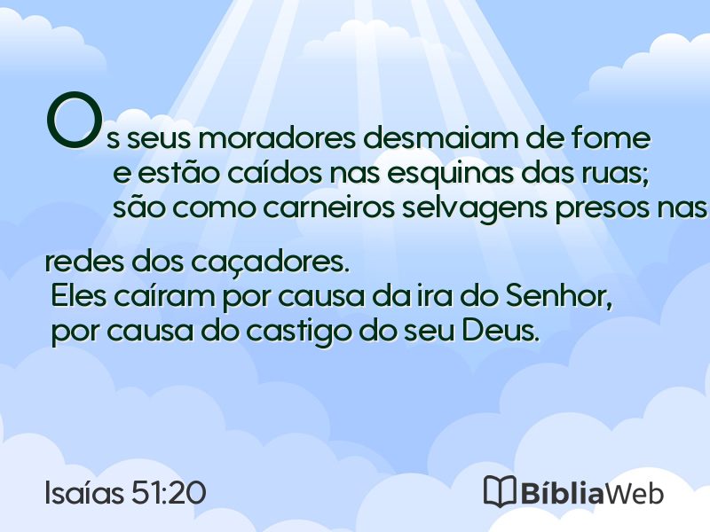 Isaías 51:20 em imagem para compartilhar