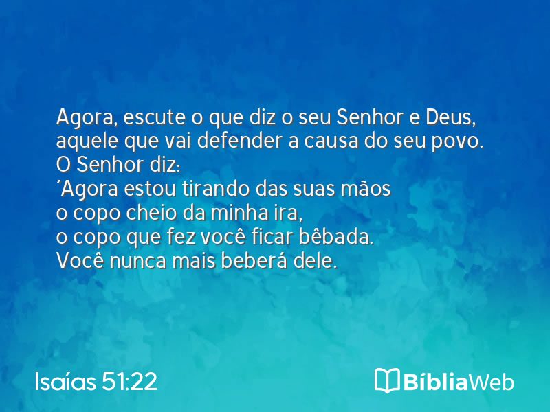Isaías 51:22 em imagem para compartilhar