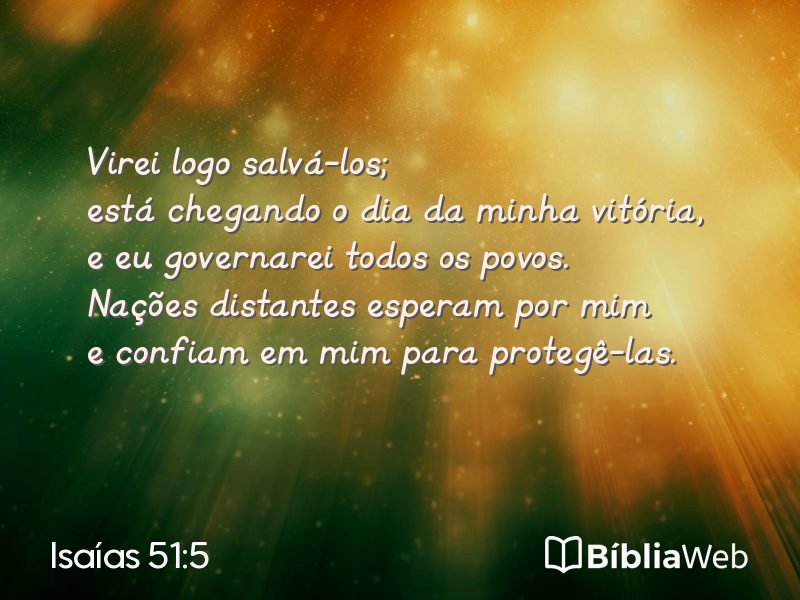 Isaías 51:5 em imagem para compartilhar