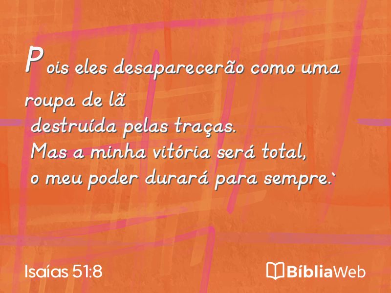 Isaías 51:8 em imagem para compartilhar