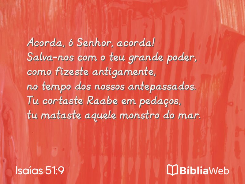 Isaías 51:9 em imagem para compartilhar