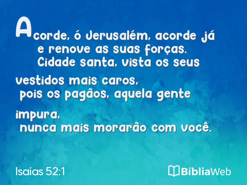 Isaías 52:1 em imagem para compartilhar