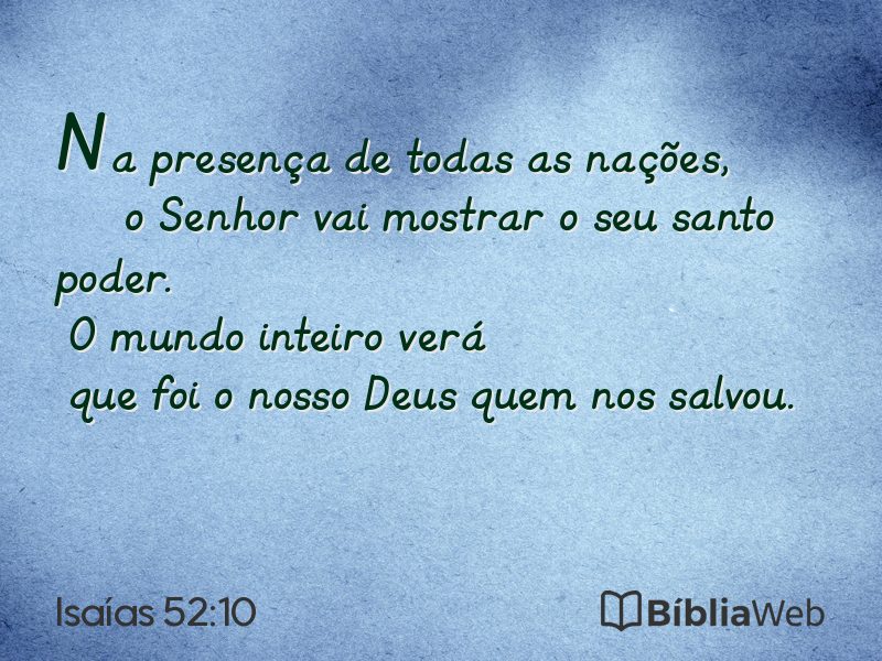 Isaías 52:10 em imagem para compartilhar