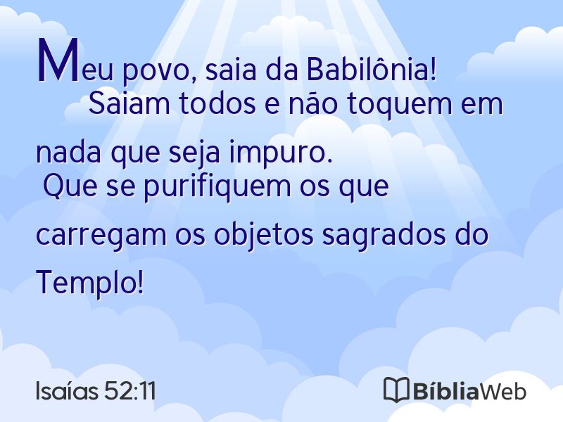 Isaías 52:11 em imagem para compartilhar