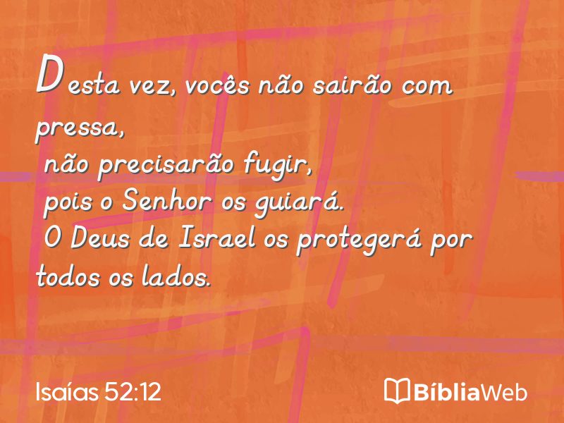 Isaías 52:12 em imagem para compartilhar