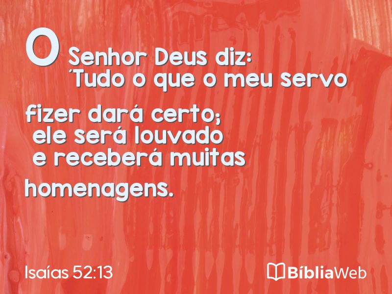 Isaías 52:13 em imagem para compartilhar