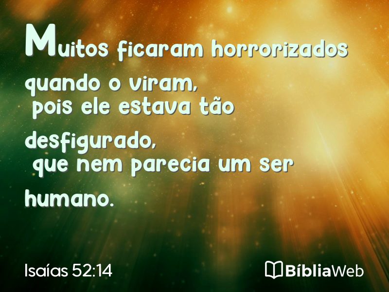 Isaías 52:14 em imagem para compartilhar