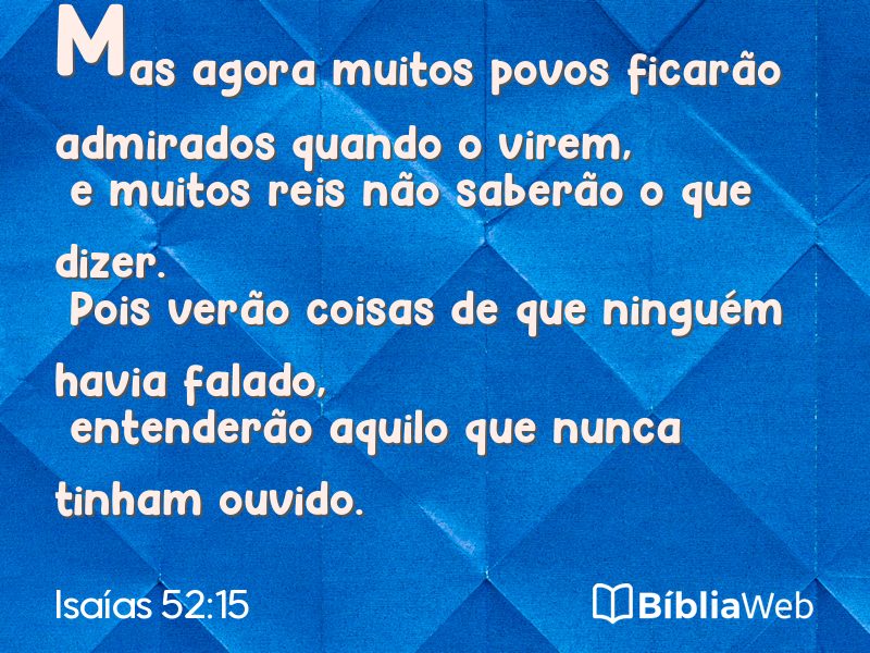 Isaías 52:15 em imagem para compartilhar